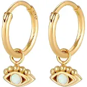Elli Boucles d'oreilles 'Evil Eye' or