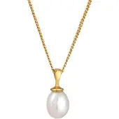 Elli Chaîne or / blanc perle