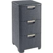 Curver Armoire à tiroirs Style 3x14L Anthracite