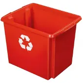 Sunware Boîte de rangement - plastique - 45 litres - rouge - 45 x 36 x 36 cm