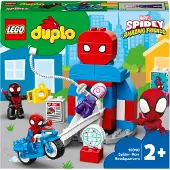 LEGO 10940 DUPLO Marvel Spider-Man Quartier général, jouet pour enfants à construire avec la figurine de Spider-Man, dès 2 ans