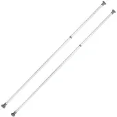 Wenko Barre télescopique Herkules pour système de vestiaire argenté 7,5 x 7,5 x 165,0-300,0 cm
