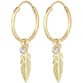 Elli Boucles d'oreilles 'Feder' or
