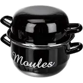 Baumalu Marmite à moules 18cm noire - - 312852 -