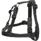 Trixie Lead N Walk Soft Dog Harness Noir L–XL