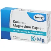 Twardy Gélules de potassium + magnésium Twardy pour soutenir la fonction musculaire, 60 gélules