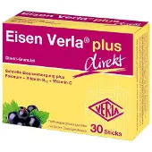 Verla-Pharm Arzneimittel GmbH & Co. KG Fer Verla plus Granulés directs en sticks pour une hématopoïèse saine, 30 sticks. Sachets