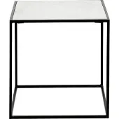 Nordal Table d'appoint Cube - marbre blanc S