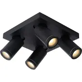 Lucide Taylor Spot de Plafond Black | 4x5W 2200K|3000K