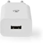 Nedis Chargeur mural | 12 W | Fonction de charge rapide | 1x 2.4 A A | Nombre de sorties : 1 | USB-A | Lightning 8-Pin (Loose) Cable | 1.00 m | Single Voltage Output