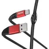 Hama Câble de recharge et de données « Extreme », USB-A - USB-C, 1,5 m, noir/rouge