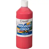 Creall Peinture pour vitres Creall rouge, 500ml