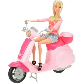 Toi-Toys Poupée adolescente Lauren sur scooter 28 cm