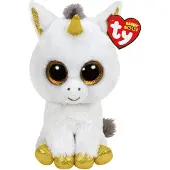 Ty Beanie Boo Beanie Boos Pegasus licorne blanc/or 24cm peluche
