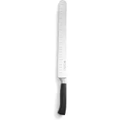 Hendi Couteau à jambon/saindoux, Profi Line, tranchant Granton, noir, (L)430mm