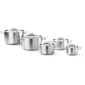 Hendi Marmite à viande avec couvercle 6 l 240x135 mm Kitchen Line, Poêle + casserole, Argent