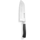 Hendi Couteau Santoku, , gamme Profi, affûtage Granton, noir, (L)310 mm