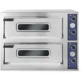 Hendi Four à pizza Basic 44, 2 chambres, 400V/9400W, 975x930x(H)742mm