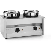 Hendi Bain Marie 2 pots avec couvercle