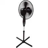 Syntrox Germany Syntrox Ventilateur numérique sur pied avec télécommande et oscillation Noir