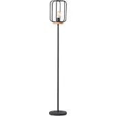 Brilliant 93145/66 Tosh lampe sur pied, 1-flamme bois antique/noir corindon