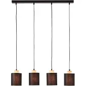 Brilliant , suspension Vonnie, 4 flammes, noir/bois, 99413/76