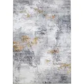 FRAAI Tapis moderne - Strong Gris/Jaune | 140x200 cm | Rectangulaire | Tissage plat