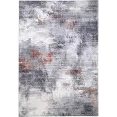 FRAAI Tapis moderne | Strong Gris/Terracotta | 80x150cm | Gris | Rectangulaire | Tapis