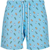 Urban Classics Shorts de bain bleu clair / jaune / blanc