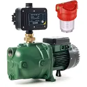 DAB Pompe de jardin Jet 102 M + Control-D avec Tuyau d'aspiration 7 mètres et Filtre - 1130 W 3,6 m³/h Monophasé 230 V