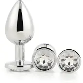 Dream Toys Gleaming Love - set de plugs anaux (argent, 3 pièces)