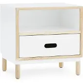Normann Copenhagen Table de chevet Kabino blanche