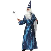 Atosa Bright Wizard Costume Bleu M-L Enfants