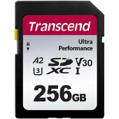 Transcend 340S - Carte mémoire flash - 256 Go - A2 / Video Class V30 / UHS-I U3 - SDXC UHS-I
