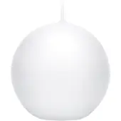 Party Deco Bougie Sphère Blanc Mat - 6cm (10pcs) (10 pcs)