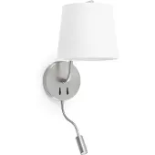Faro Applique murale liseuse Berni nickel mat