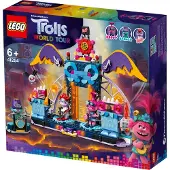 LEGO 41254 Trolls World Tour Volcano Rock City Set de jeu concert avec Popy, Branch et Barb, scène musicale et guitares