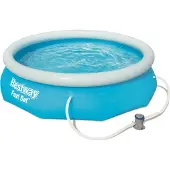 Bestway Fast Set Ø Without Scrubber Round Inflatable Pool 305x76 Cm Bleu 3800 Liters