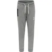 Hummel Pantalon de sport gris chiné / blanc