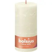 Bolsius Bougie cylindrique rustique Shine 200/100 soft pearl