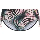 LASCANA Bas de bikini pétrole / rose / noir