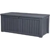Keter Rockwood Deck Box Boîte de rangement Rectangulaire Marron