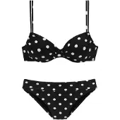 LASCANA Bikini noir / blanc