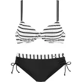 LASCANA Bikini noir / blanc