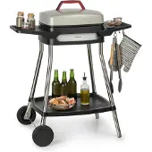 Klarstein Gatsby Grill Barbecue électrique 2000W revêtement antiadhésif - beige & noir