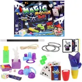 Huismerk 35219A - Boîte à magie avec 150 tours de magie Magic Magician Box tours de magie enfants tours de cartes