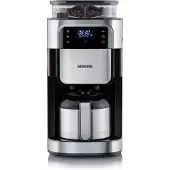 Severin Cafetière filtre 8 tasses 1000w inox/noir - - KA4814 -