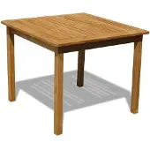 Teako Design Table à manger Ragusa en teck massif 140x80x75 cm