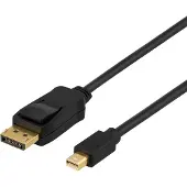 Deltaco DP-1121 Câble DisplayPort 2 m Mini DisplayPort Noir (2 m), Câble vidéo, Noir
