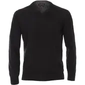 Casa Moda Regular Fit Pull-over Encolure en Vnoir, Unicolore